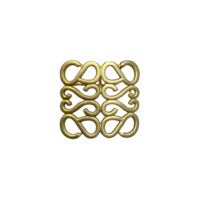 Broche Flamenca Enrejado Dorado Mate