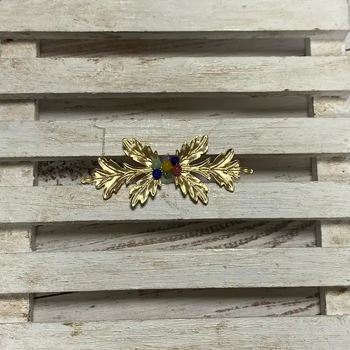 Broche Guirnalda Dorado Mate