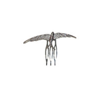 Peinecillo Golondrina Plateado Concha Vega