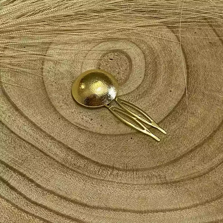 Peinecillo Botón Dorado Brillo