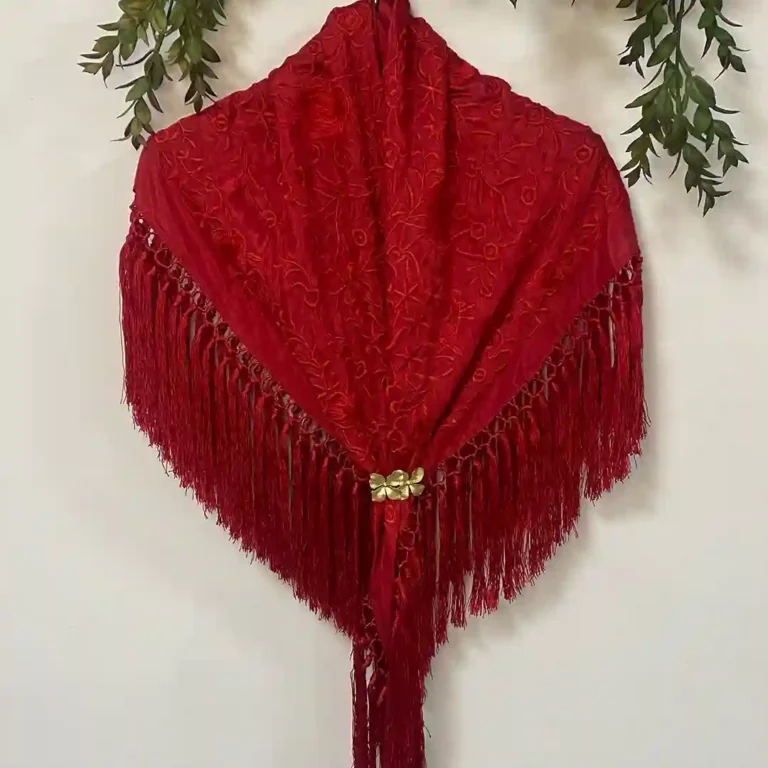 Mantoncillo Mod. Seda al Tono Angela - Rojo