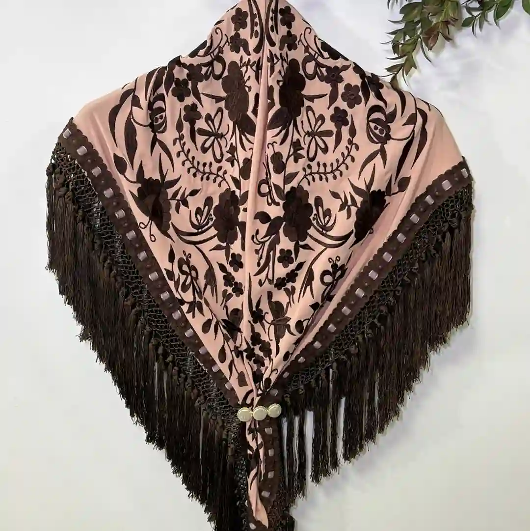 Mantoncillo Mod. Mariposa - Rosa con Marrón