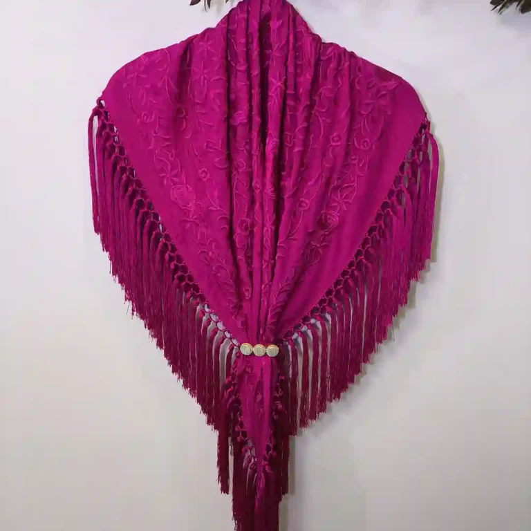 Mantoncillo Mod. Seda al Tono Angela - Fucsia