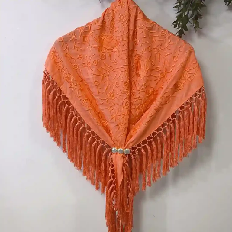 Mantoncillo Mod. Seda al Tono Angela - Mandarina