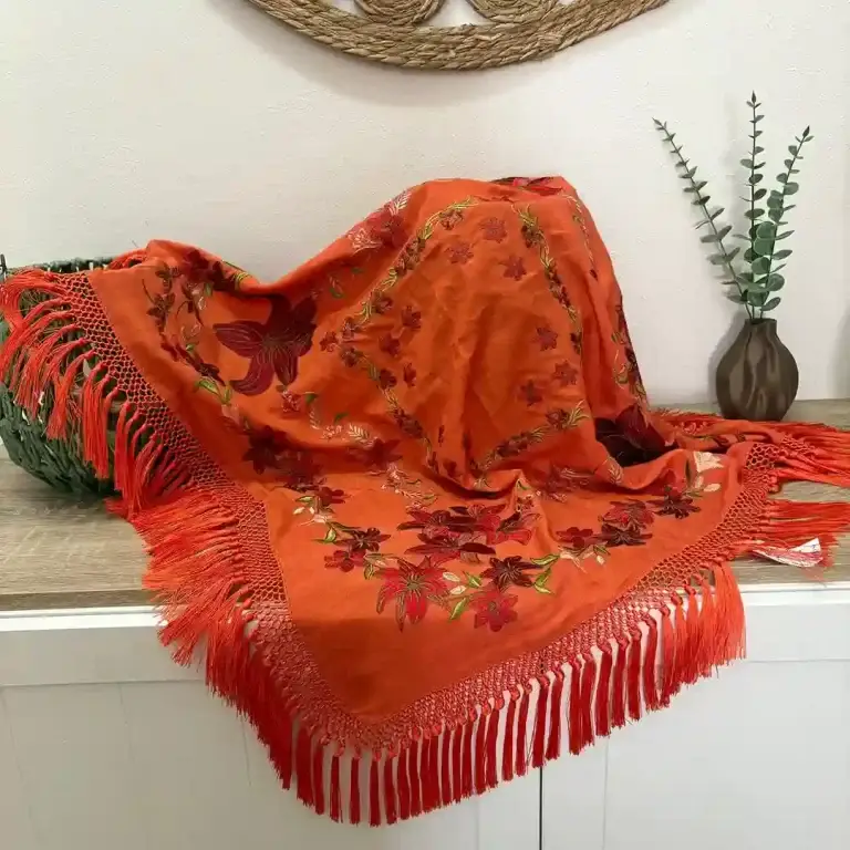 Mantón Mod. Libélula - Naranja