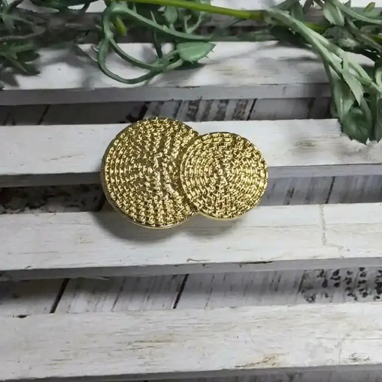 Broche Círculos Dorado Brillo