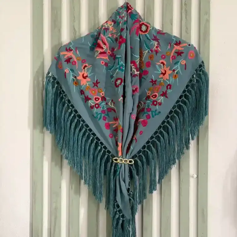 Mantoncillo Mod. Marisol - Azul Crema